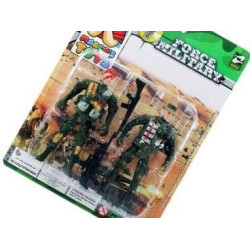 BLISTER FIGURAS 2 SOLDADOS Y ARMAS MILITARY FORCE