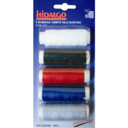 HILO COSER LOTE 5 BOBINAS COLORES