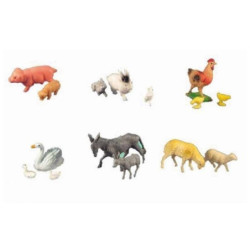 BELÉN FIGURA PLÁSTICO ANIMALES FAMILIAS