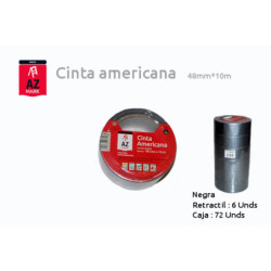 CINTA AMERICANA NEGRA 48 MM x 10 M