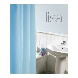 CORTINA DE BAÑO LISA 140x180 CM AZUL