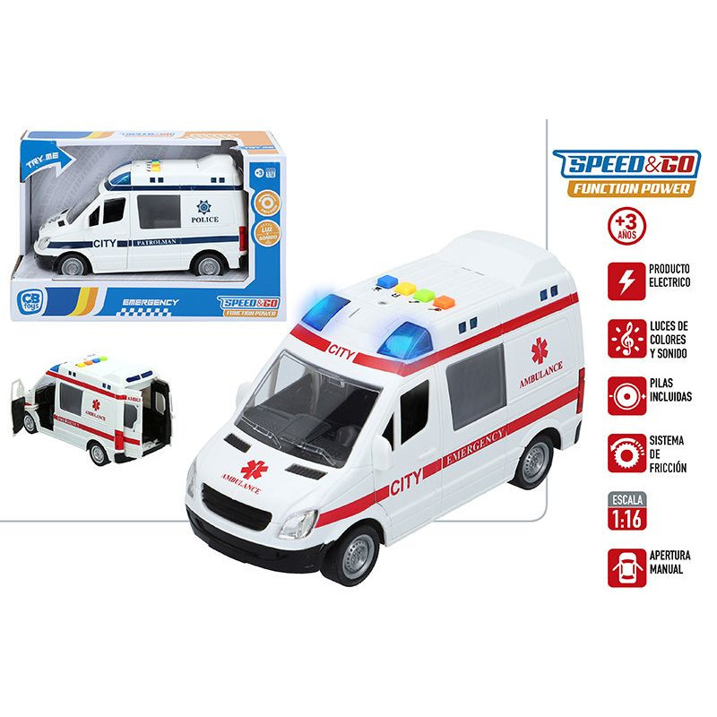 FURGONETA FRICCION 1:16 EMERGENCIAS SPEED & GO