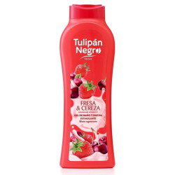 GEL BAÑO TULIPAN NEGRO 650 ML FRESA Y CEREZA