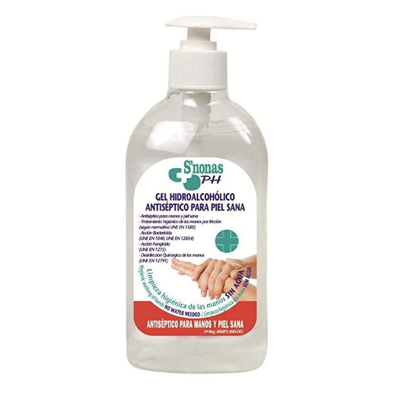 GEL HIDROALCOHOL SNONAS DOSIFICADOR 500 ML