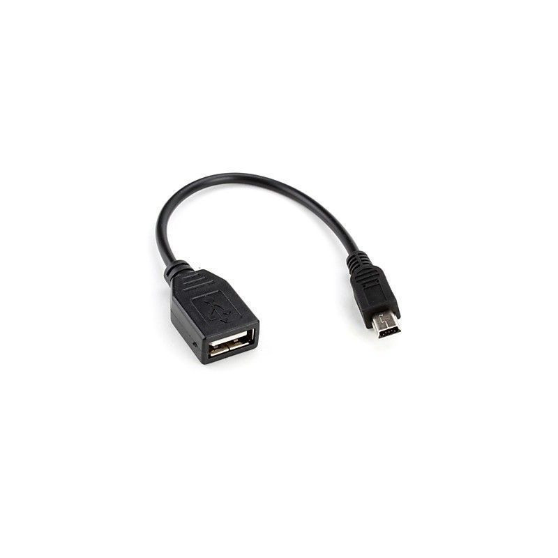 CABLE USB HEMBRA A MINI-USB MACHO 22 CM