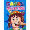 LIBRO COLOREAR PEGATINAS CARAS DIVERTIDAS