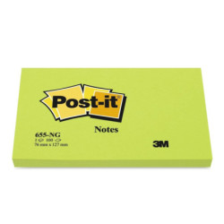 NOTAS ADHESIVAS 3M POST-IT 655 AMARILLA 100 HOJAS