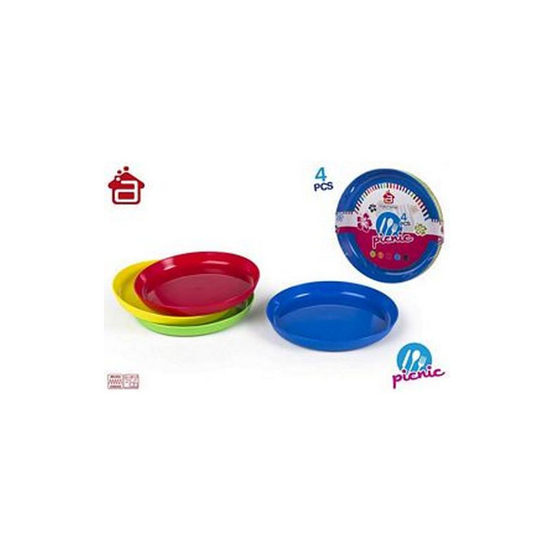 PLATOS PLASTICO PICNIC PACK 4 UNIDADES