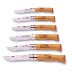 NAVAJA OPINEL MANGO MADERA VARIAS MEDIDAS