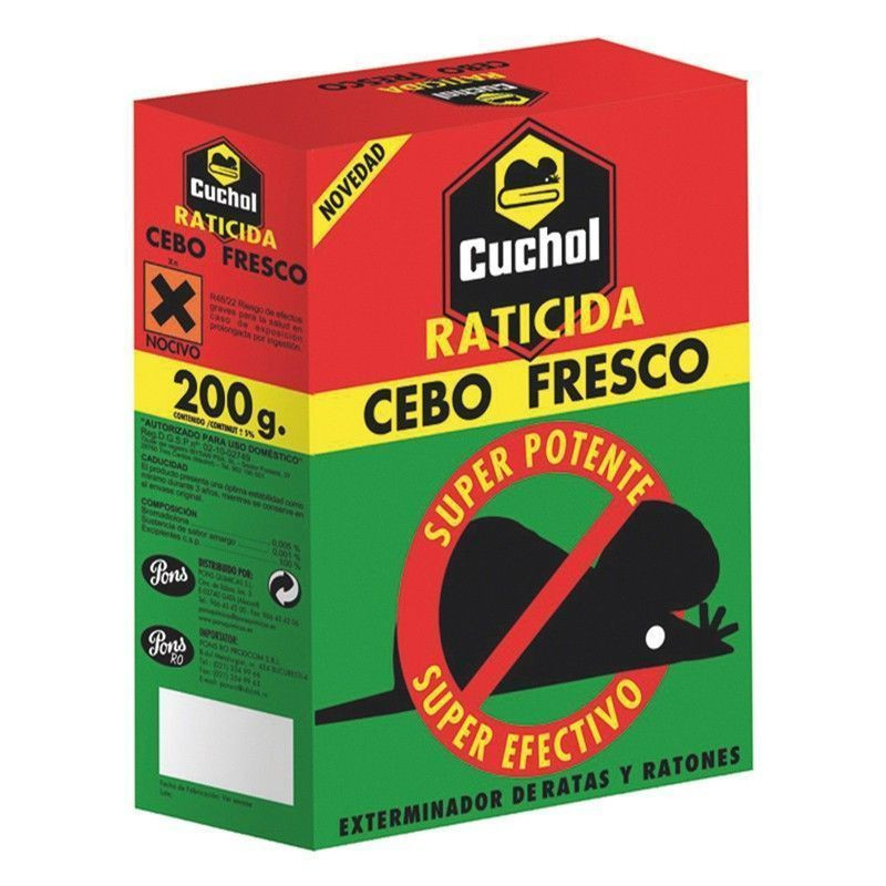 RATICIDA CUCHOL CEBO FRESCO 200 G