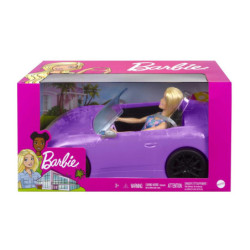 BARBIE Y SU DESCAPOTABLE MORADO