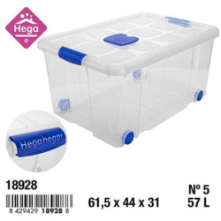 BAUL ORDENACION HEGA 57 L CON RUEDAS 61,5x44x31 CM