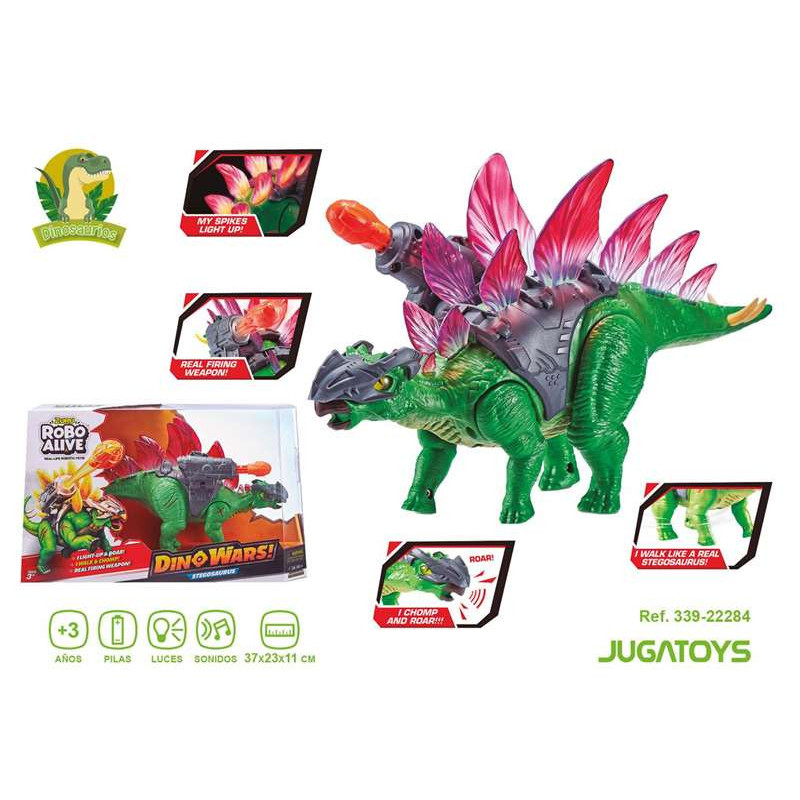 DINOSAURIO STEGOSAURUS CON LANZADOR ARMA